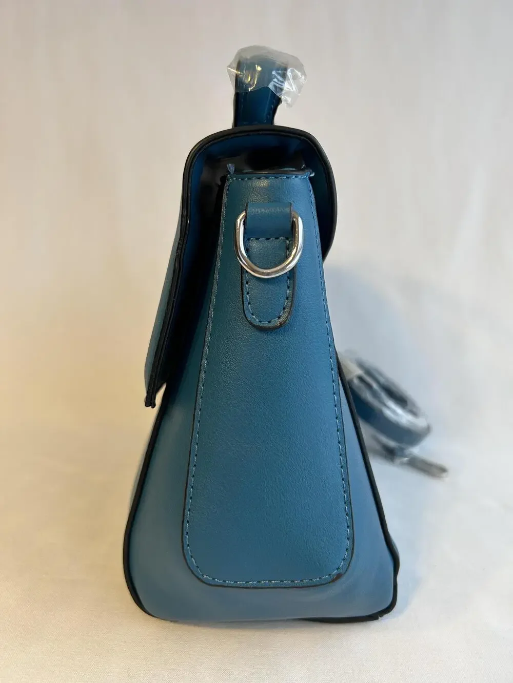 CXL By Christian Lacroix Art Deco Envelope Bag Womens Blue Faux Leather New